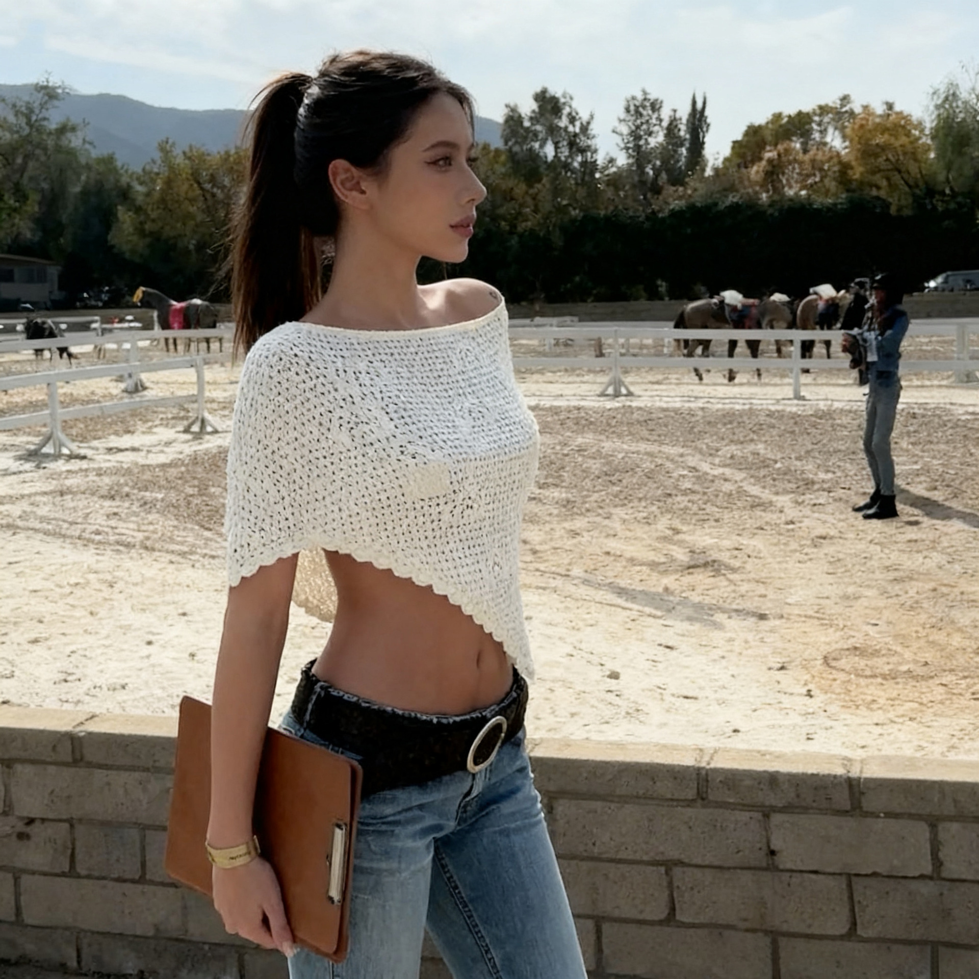 不规则镂空无袖马甲背心女夏季外穿针织衫2025年新款韩系宽松上衣