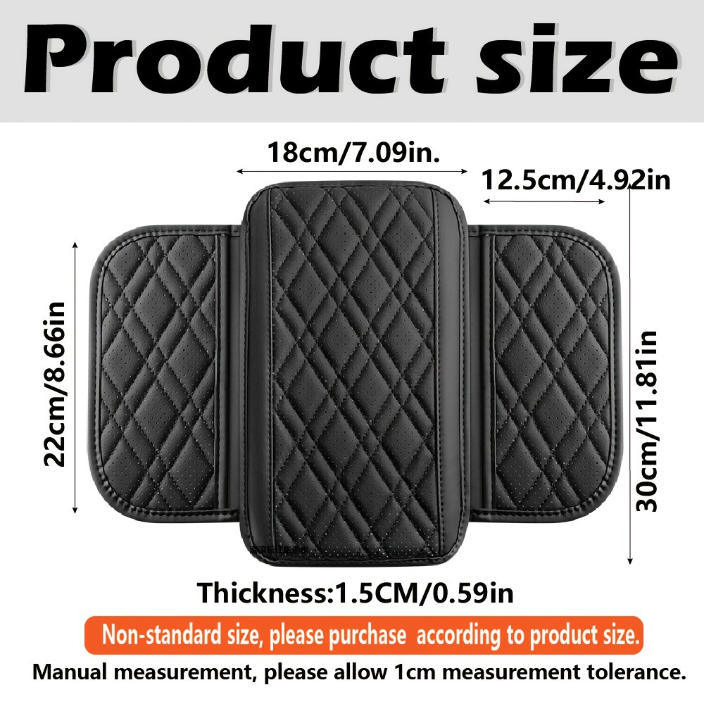 Car Armrest Box Heightening Pad, Universal Multifunctional Storage Pad, Central High-Grade Leather Pad, Car Armrest Pad