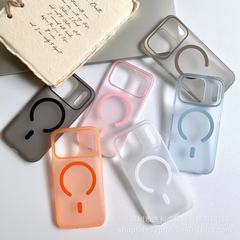 适用iPhone17promax冰雾磨砂磁吸手机壳苹果16简约防15摔保护套14