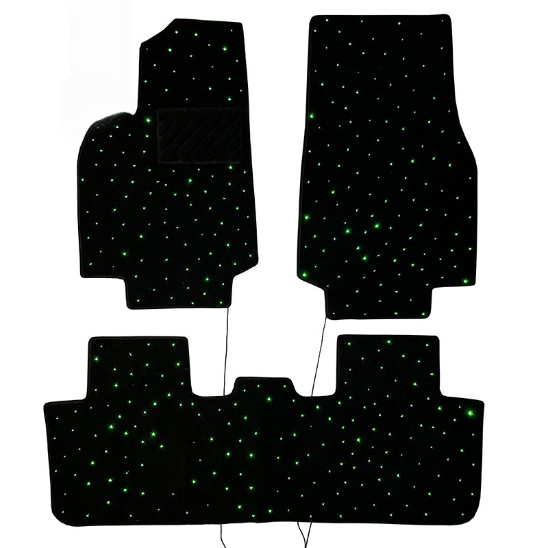 New Tesla Model Y Floor Mats, Model 3-Specific Car Mats with Fiber Optic Starlight Effect