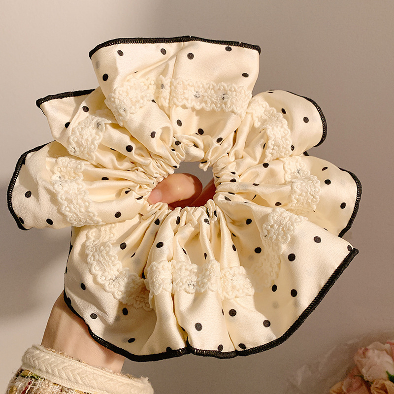 1#화이트 레이스 대장 머리끈 21cm 18cm