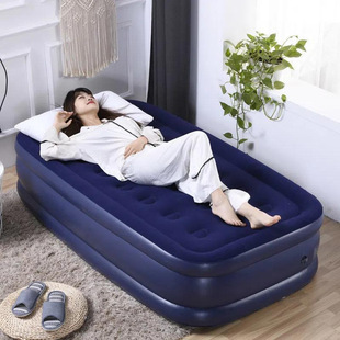 [Free Air Pump Air Pillow] Double Household Inflatable Bed Air Cushion Bed Single Inflatable Mattress Lunch Break Folding Bed