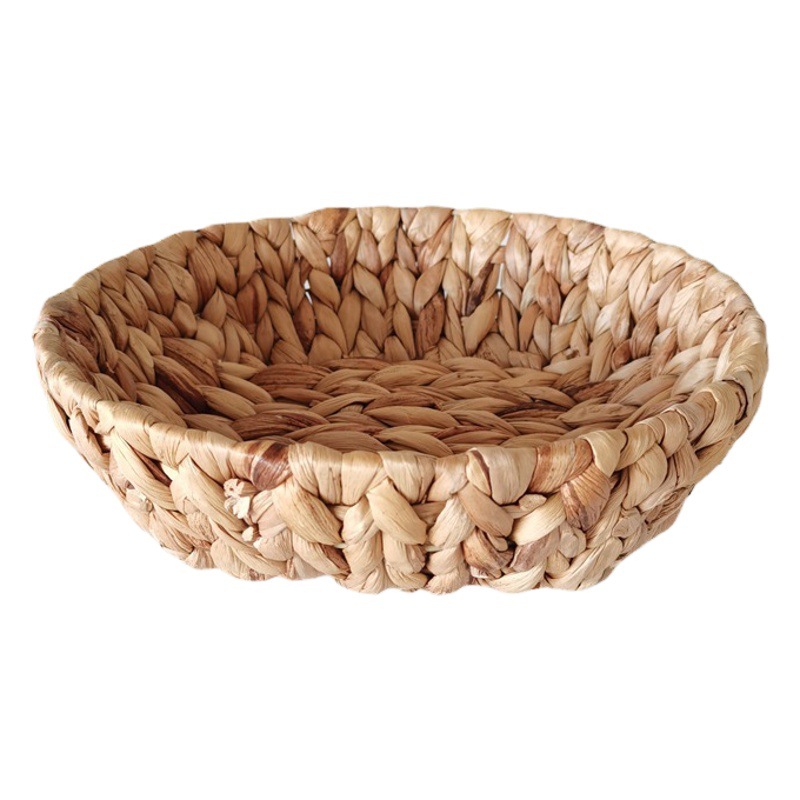 Cesta de almacenamiento de hierba de agua nórdica cesta de almacenamiento de paja redonda organizando cesta de almacenamiento cesta de pan de frutas transfronteriza en stock