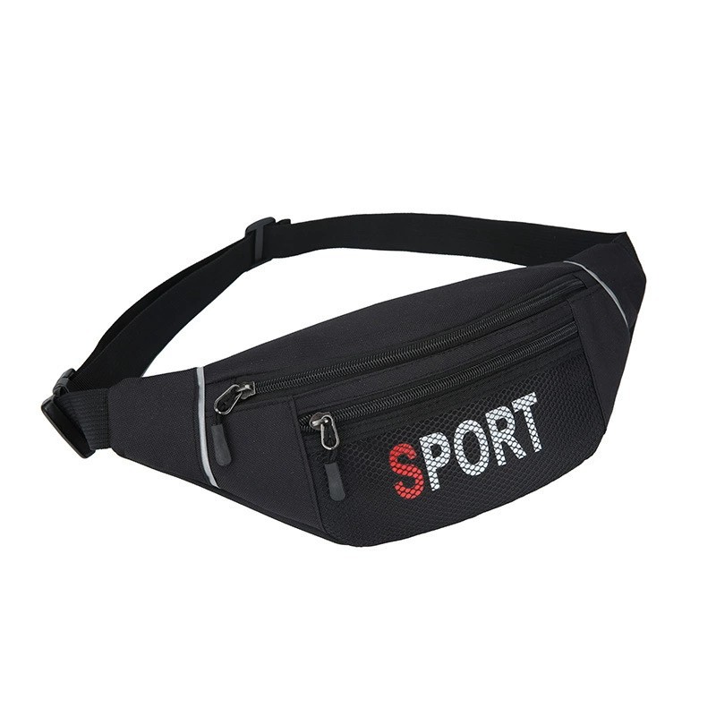 Universal capacious sports waterproof belt bag for men and women