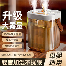 桌面加濕器家用卧室辦公室2L大容量雙噴頭大霧量加濕噴霧器水霧