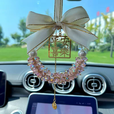 Car hanging Interior Decoration High-End Ornament Gift - upgraded-model-pink-safety-pendant