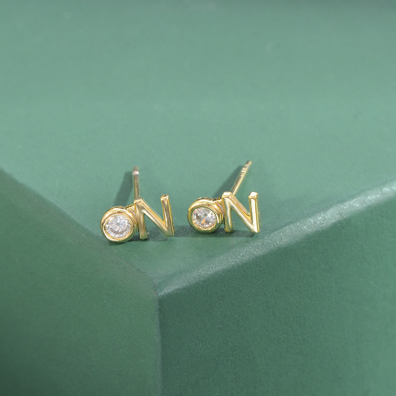 1 Set Simple Style Round Copper Inlay Zircon Ear Studs display picture 2