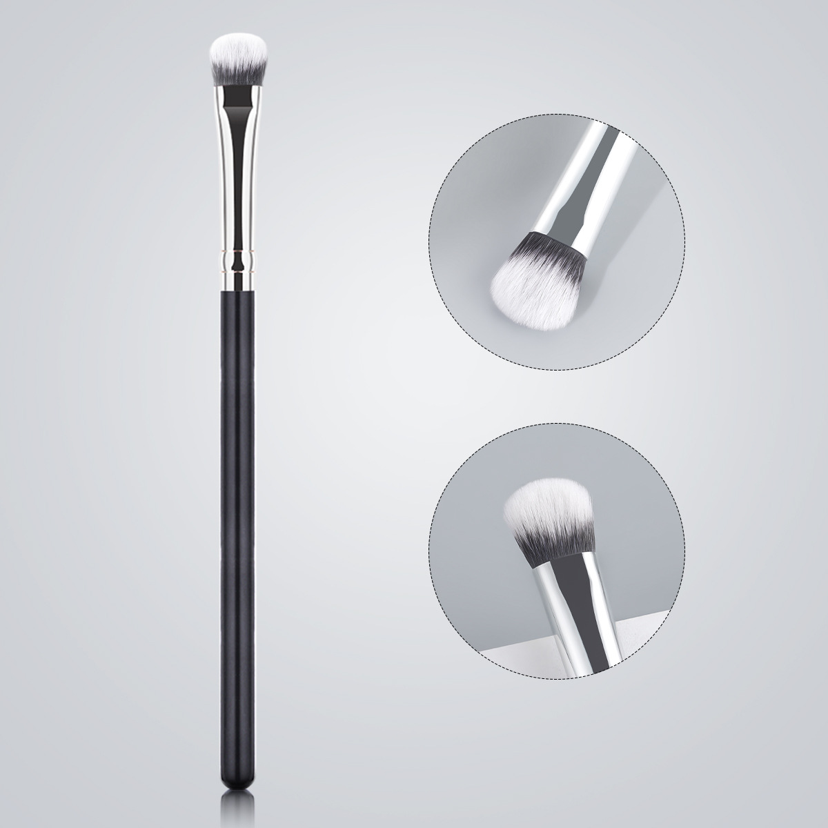 Sombra solo cepillo de maquillaje de alta calidad grande cepillo suelto cepillo de La Fundación cepillo de sombra de ojos cepillo en forma de abanico belleza