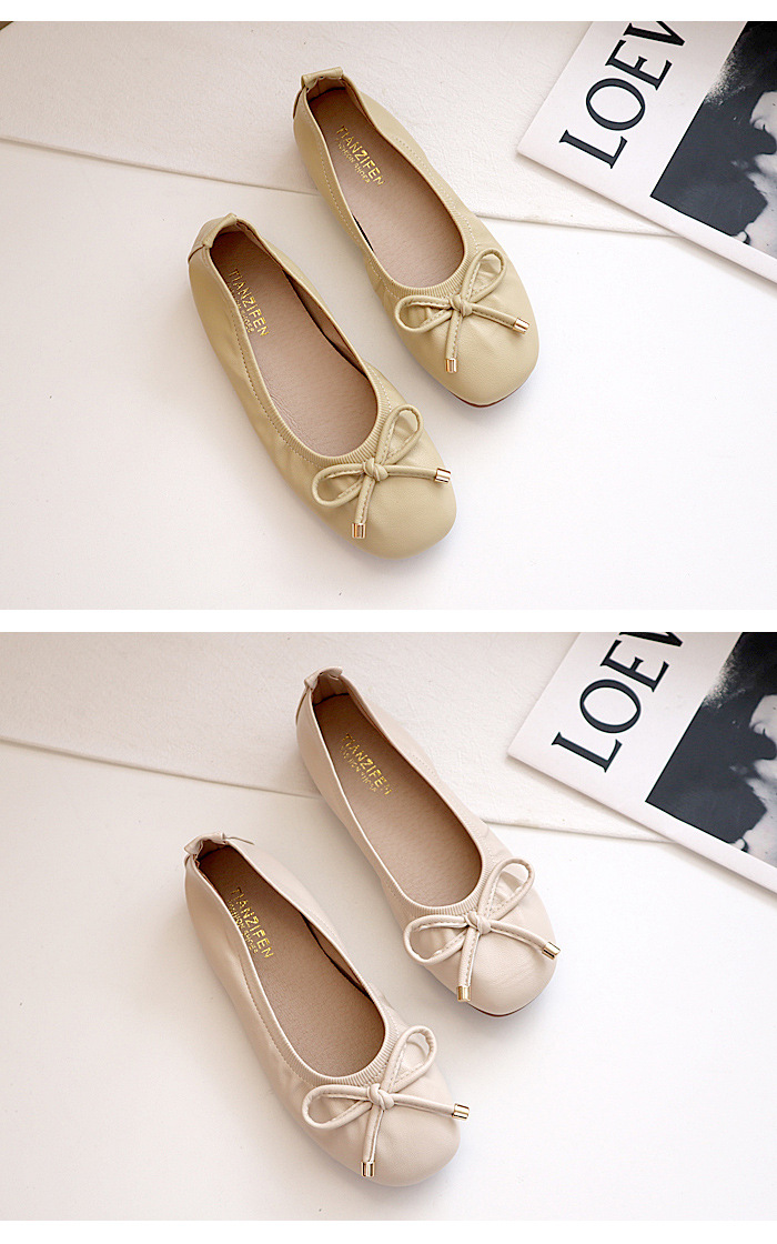 Comfortable Flat Shoes With Bow For Women Spring And Summer_voghion.com