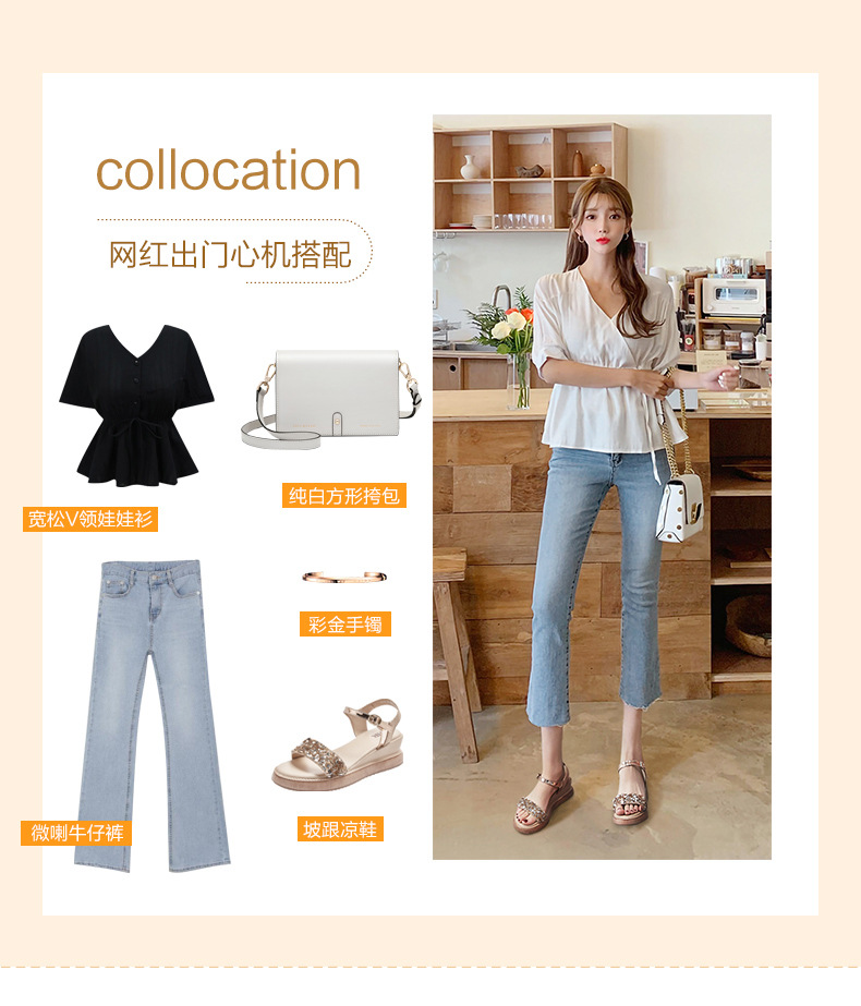 Giày sandal đế xuồng nữ đính đá thời trang — M298 màu đen chi tiết 7