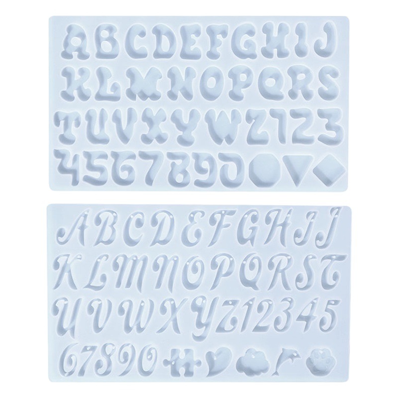 Elian Crystal epoxi molde letras y números molde de silicona 26 letras inglesas divertido molde de galletas