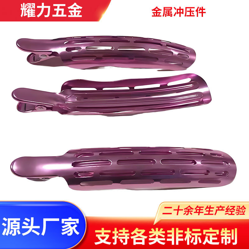 厂家批发金属发夹平板单叉夹手工DIY发夹材料方块夹鸭嘴夹零售