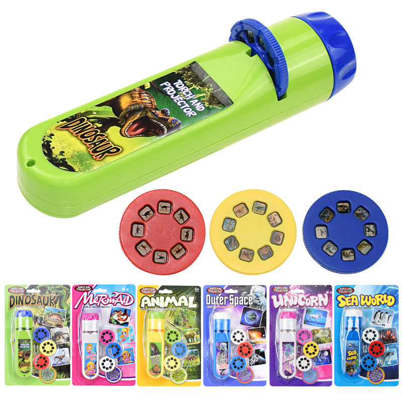 Children's projection flashlight toy early education fun projector pattern story lighting luminous projection lamp wholesale Children's projection flashlight toy early education fun projector pattern story lighting luminous projection lamp wholesale