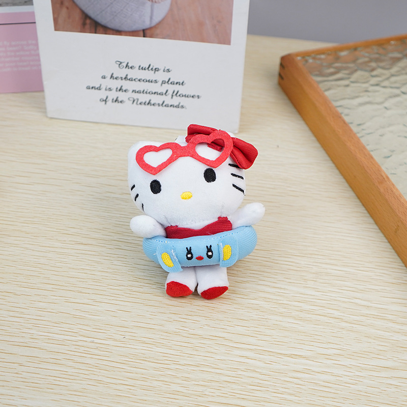 可爱泳圈Hellokitty挂件少女卡通公仔玩偶礼品背包钥匙扣挂饰批货|undefined