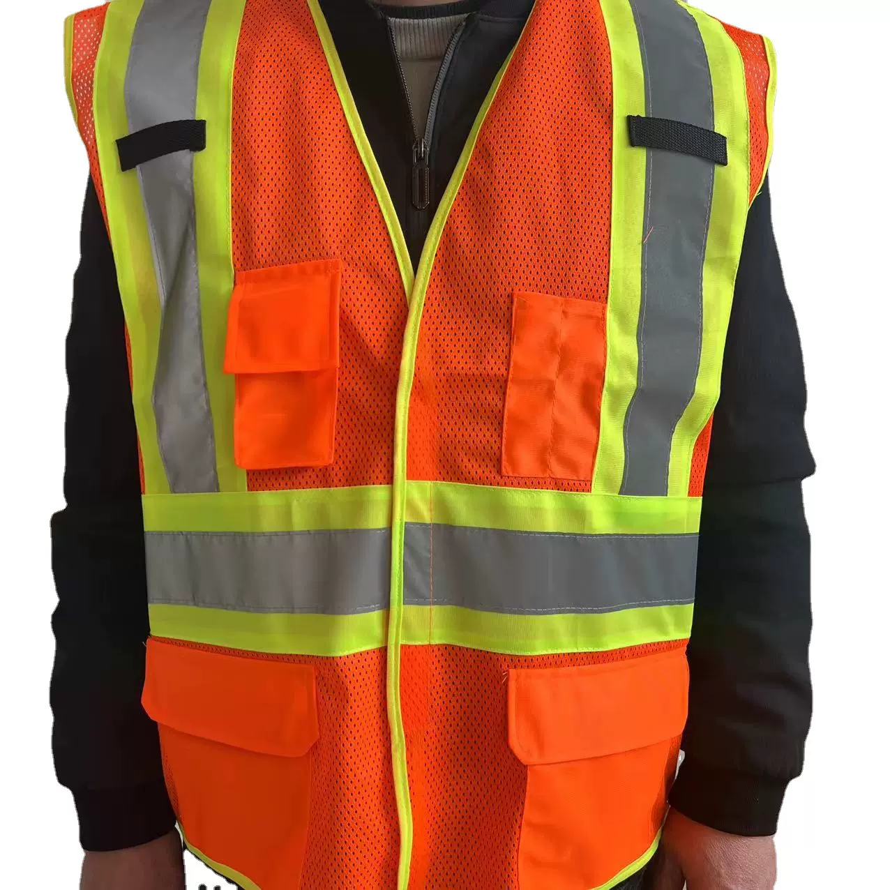 外贸交通环卫安全服批发反光马甲背心安全施工防护反光衣短袖工装