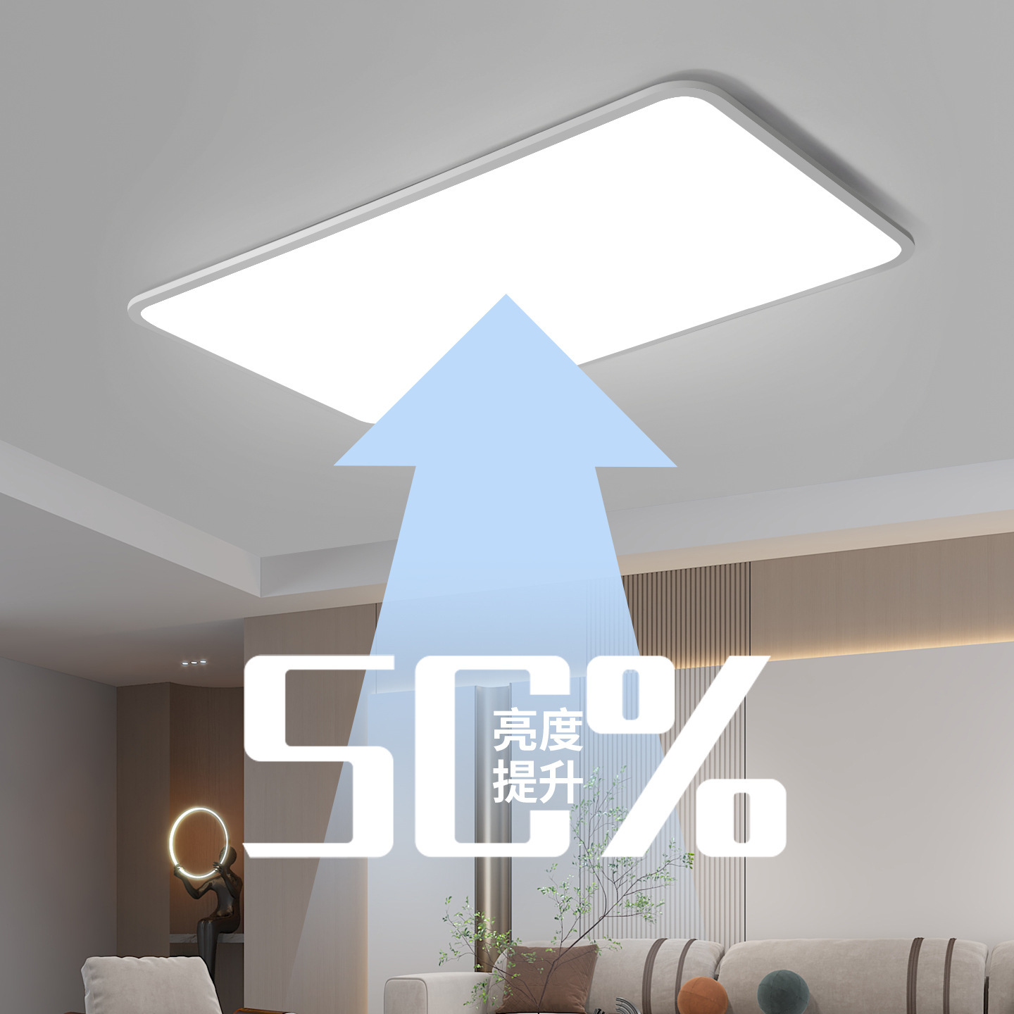 Luz de techo de protección de ojos de espectro completo sencilla atmósfera moderna sala de estar luz principal led luz 6 nueva lámpara de dormitorio Zhongshan