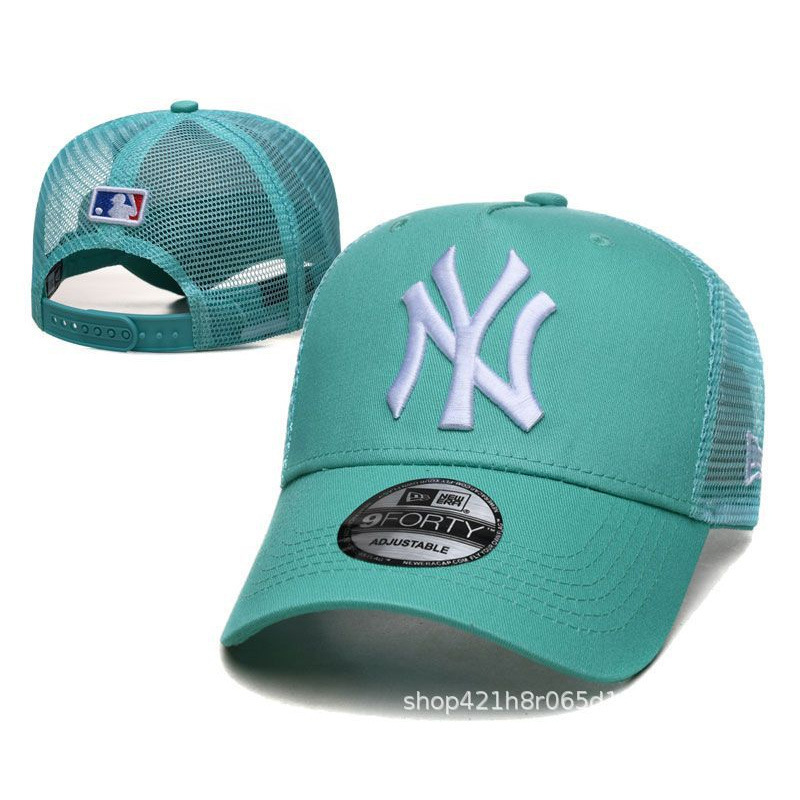 トレンディなブランド NY メッシュ野球帽女性のための春と夏の新しい刺繍入りビッグロゴひさしキャップ日よけ通気性メッシュ帽子男性用|undefined