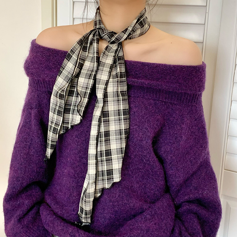 Accesorios de bufandas de seda primavera y verano nuevos productos retrógrados de lino cuadrado bufandas de cuello universal bufandas de cuello correa de pelo artístico