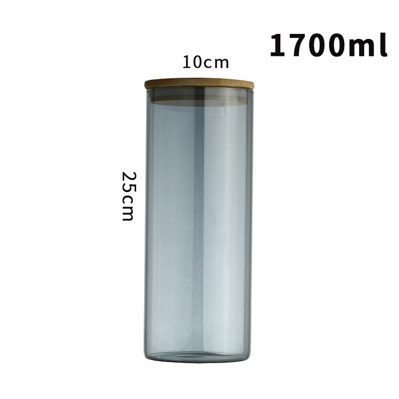 Botellas de vidrio negro transparente grandes y pequeñas para almacenar té, granos, especias y muestras de alimentos, frascos de almacenamiento sellados.