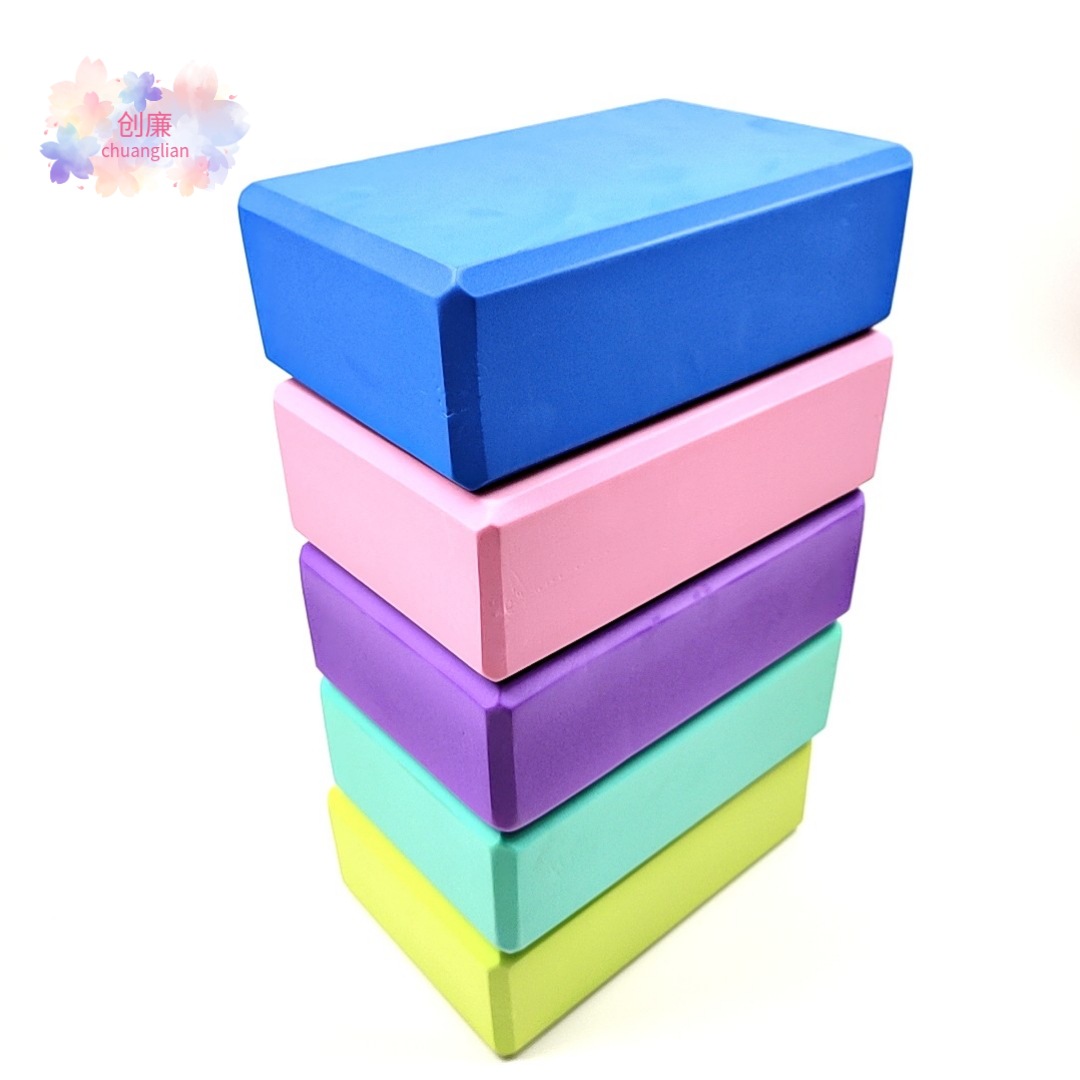 Venta al por mayor Eva yoga ladrillo color sólido alta densidad niños danza especial práctica ladrillo color anti-presión yoga espuma ladrillo