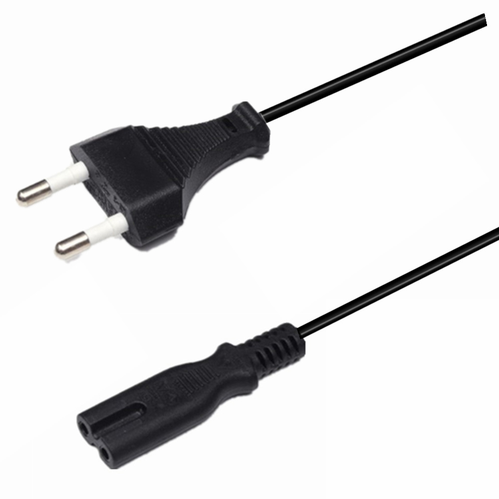 供应两孔八字尾C7电源线韩规扁插头 韩标两插 韩国插头电源线