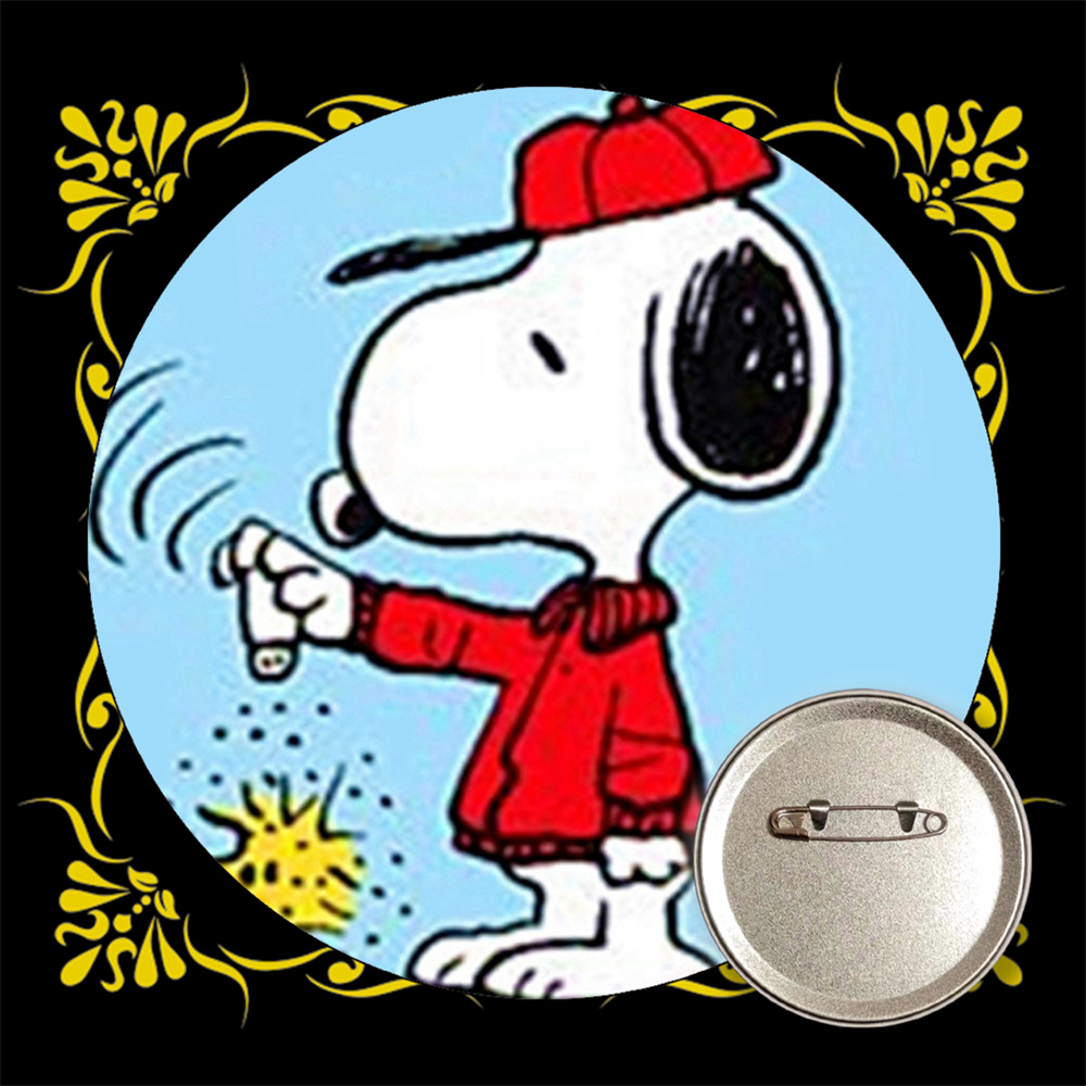 Snoopy bar transfronterizo insignia broche de estaño metal medallas conmemorativas anime periferia al por mayor