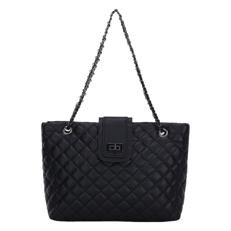 Bolsos de Mujer Transfronterizos, Primavera y Otoño, Nuevo Estilo Casual, Bolso de Hombro, Bolso Bandolera con Cadena y Bordado Acolchado