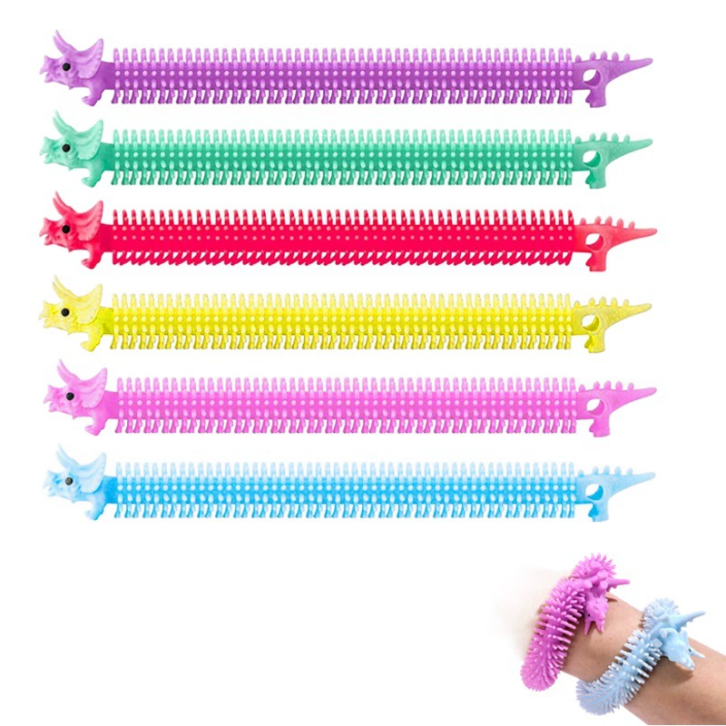 Трансграничный динозавр Лала Ле Браслет Новый горячий продавать мультфильм милый питомец TPR декомпрессионная веревка креативная вентиляционная лапша