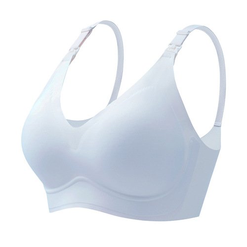 Seamless Nursing Bra for Women, Prevents Sagging—Postpartum Breastfeeding Bra with Side-Support Design, Thin Style, Plus-Size Maternity Bra for Pregnancy Period