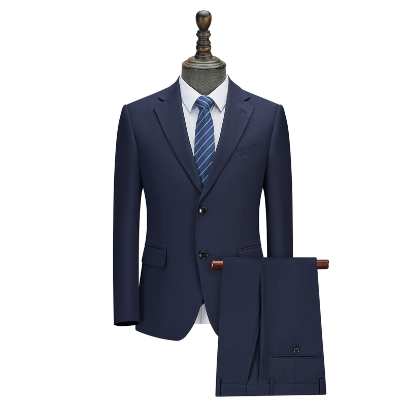 2026 Summer Bamboo Fiber Men's Suit Royal Blue Casual Suit Professional Wear Breathable Suit Wedding Dress
