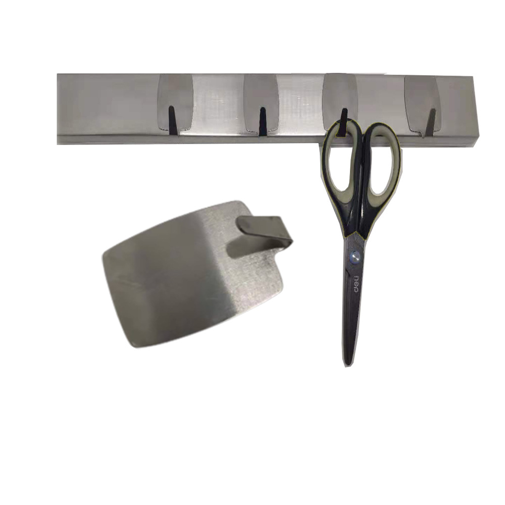厂家直售304不锈钢磁性刀架多功能收纳挂钩钥匙不锈钢挂钩