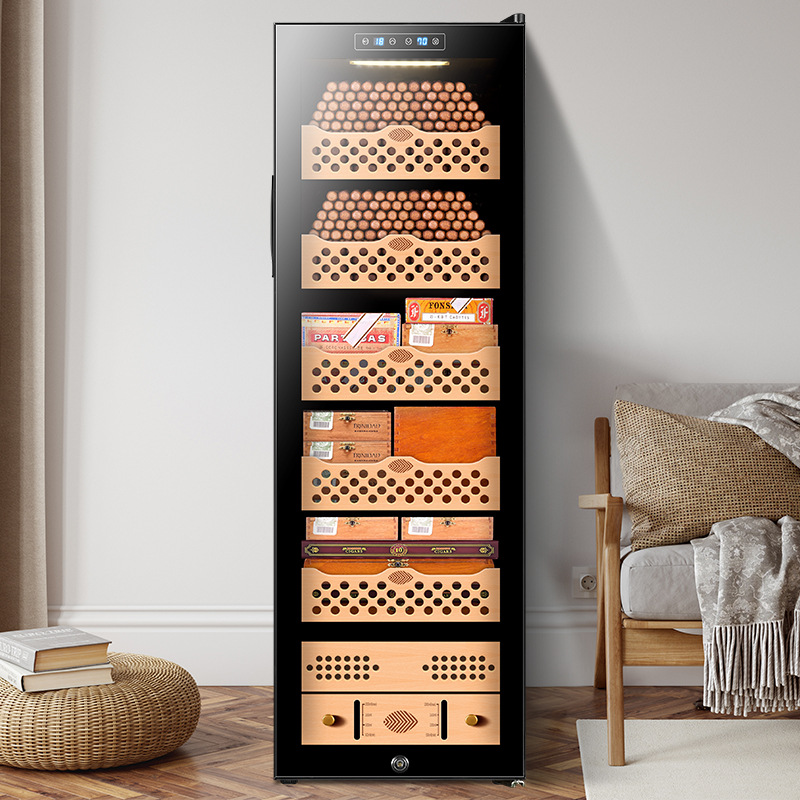 Kelong CL-138C cigar cabinet cedar wood shelf frequency conversion intelligent compressor cabinet constant temperature and humidity cigar cabinet