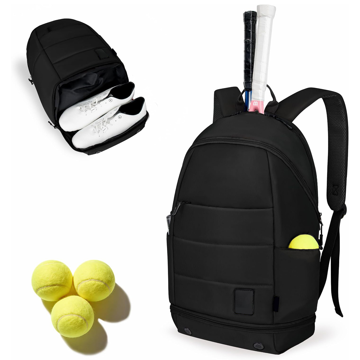 Cross-border tennis backpack with shoe compartment, unisex, can hold two rackets, Peak sports backpack