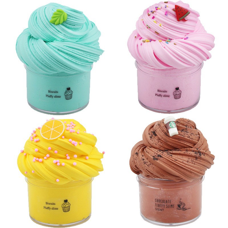 Amz Four-Color Cotton Clay Set Slime Butter Clay Colored Clay Butterslimekit Toy Educational Toy