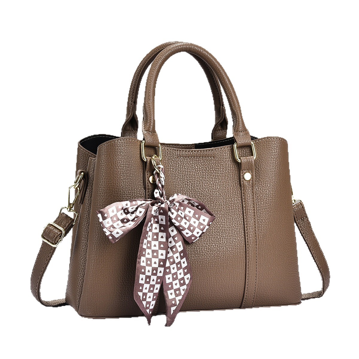 Bolsas de hombro casuales de gran capacidad, bolsas de moda diarias, bolsas transfronterizas, bufandas de seda colgantes, bolsas de mano.