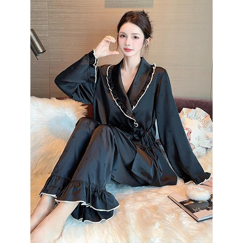 甜美轻奢少女睡衣女夏季款睡衣女款爆款2025新款长裤家居服套装|undefined