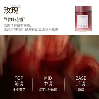 Fragrance, Car Air Freshener, Solid: Car Perfume Aromatherapy - rose-romantic-floral-fragrance-180g