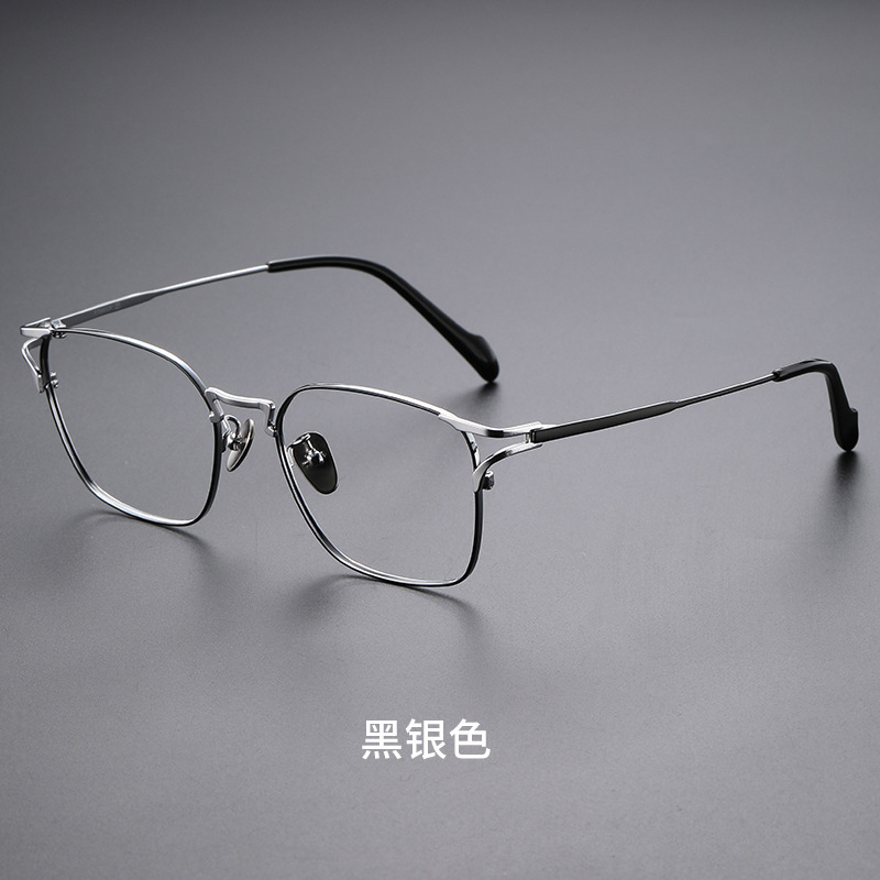 丹阳现货山本同款耀司大框大脸近视纯钛眼镜框架男款全框商务0038|undefined