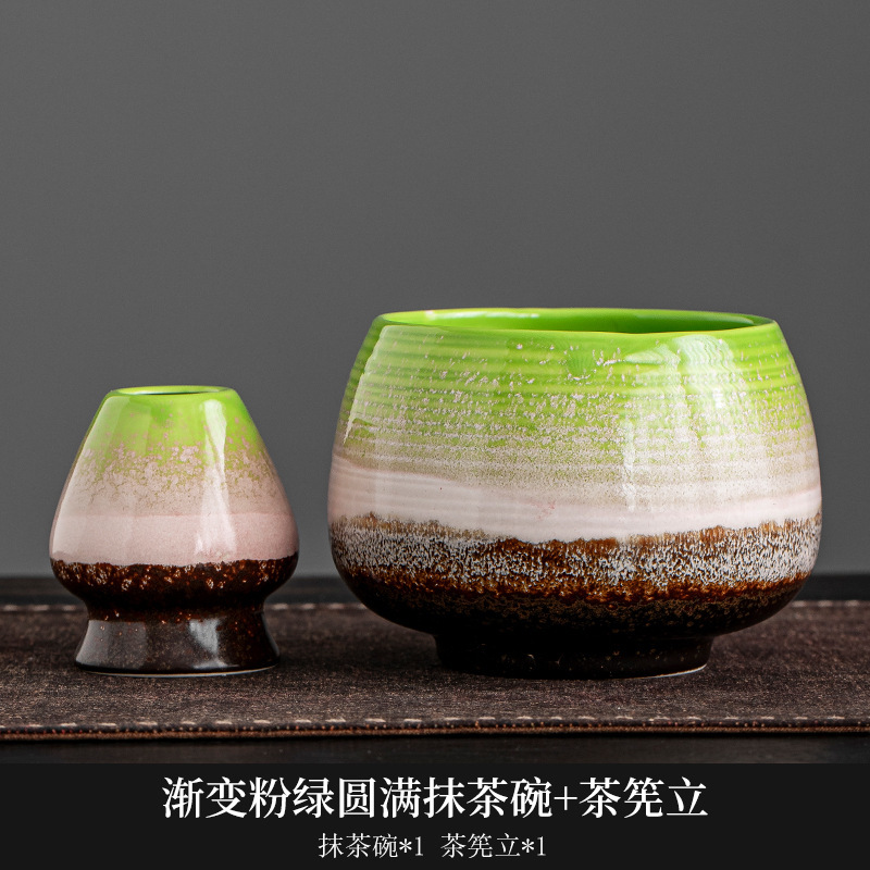 越境抹茶茶碗セットツール百本立陶器日本茶碗攪拌器茶筅窯変器具窯変釉|undefined