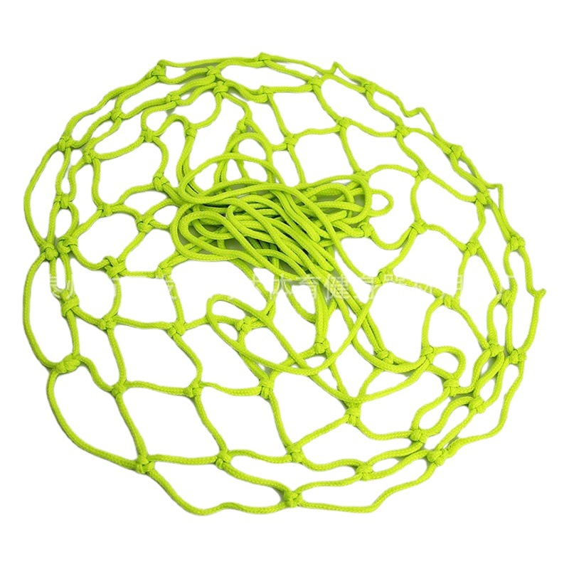 Estándar luminoso baloncesto neto verde fluorescente Red de baloncesto adulto Red de baloncesto auto-luminoso niños baloncesto marco neto fabricante