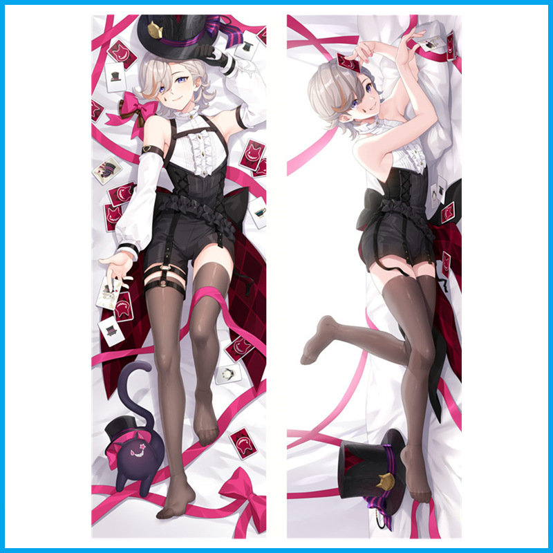 Copripiumino Anime Plush a Figura Intera di Genshin Impact e Fodera per Cuscino Lungo Cartoon