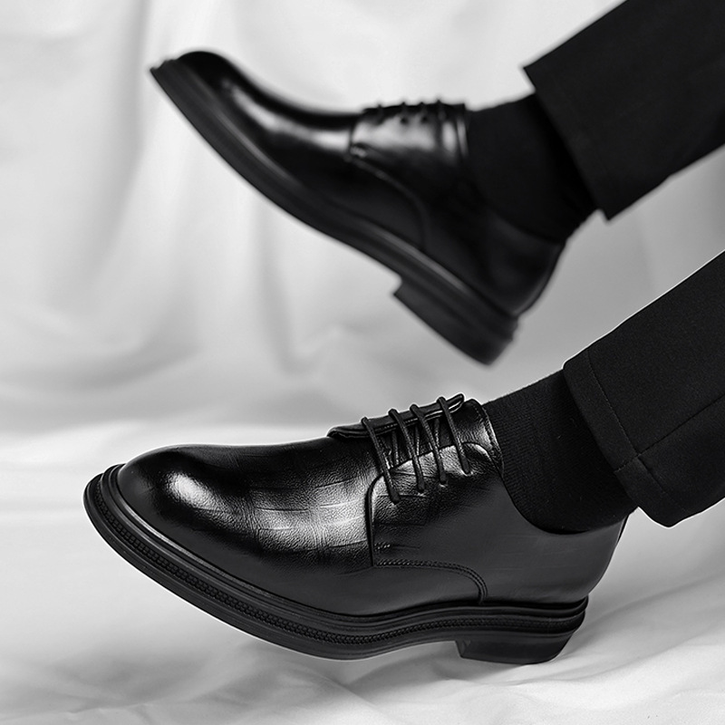 Men's Leather Shoes Cross-Border Large Size Formal Business Leather Shoes British Style Heightening Men's Casual Suit Groom's Wedding Shoes Men Men's Leather Shoes Cross-Border Large Size Formal Business Leather Shoes British Style Heightening Men's Casual Suit Groom's Wedding Shoes Men