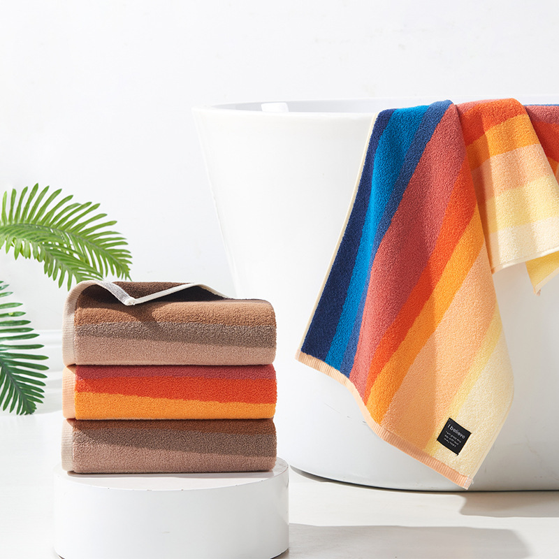 Jie Jade Splash Ink Color Designer Pure Cotton Class A Absorbent Large Towel Face Towel High-end Hand Gift Wholesale Customization