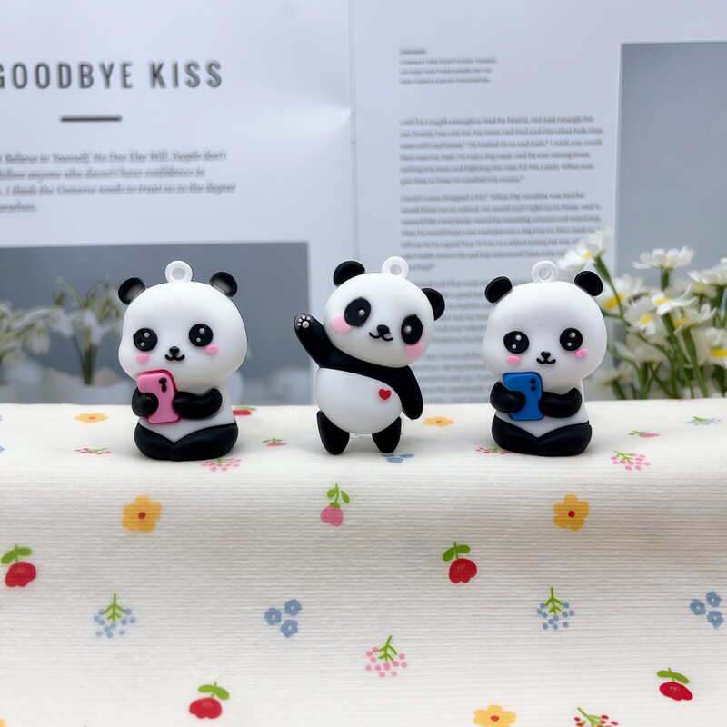 Cartoon Cute Panda Phone Keychain National Treasure Panda Cartoon Doll DIY Accessories Clog Shoe Accessories Wholesale Cartoon Cute Panda Phone Keychain National Treasure Panda Cartoon Doll DIY Accessories Clog Shoe Accessories Wholesale