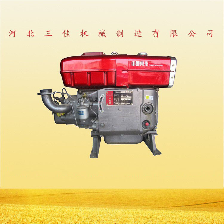 厂家供应 可移动家用应急设备单缸柴油机 ZS1110手启动水冷发电机