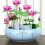 国风景德镇手绘桌面花盆