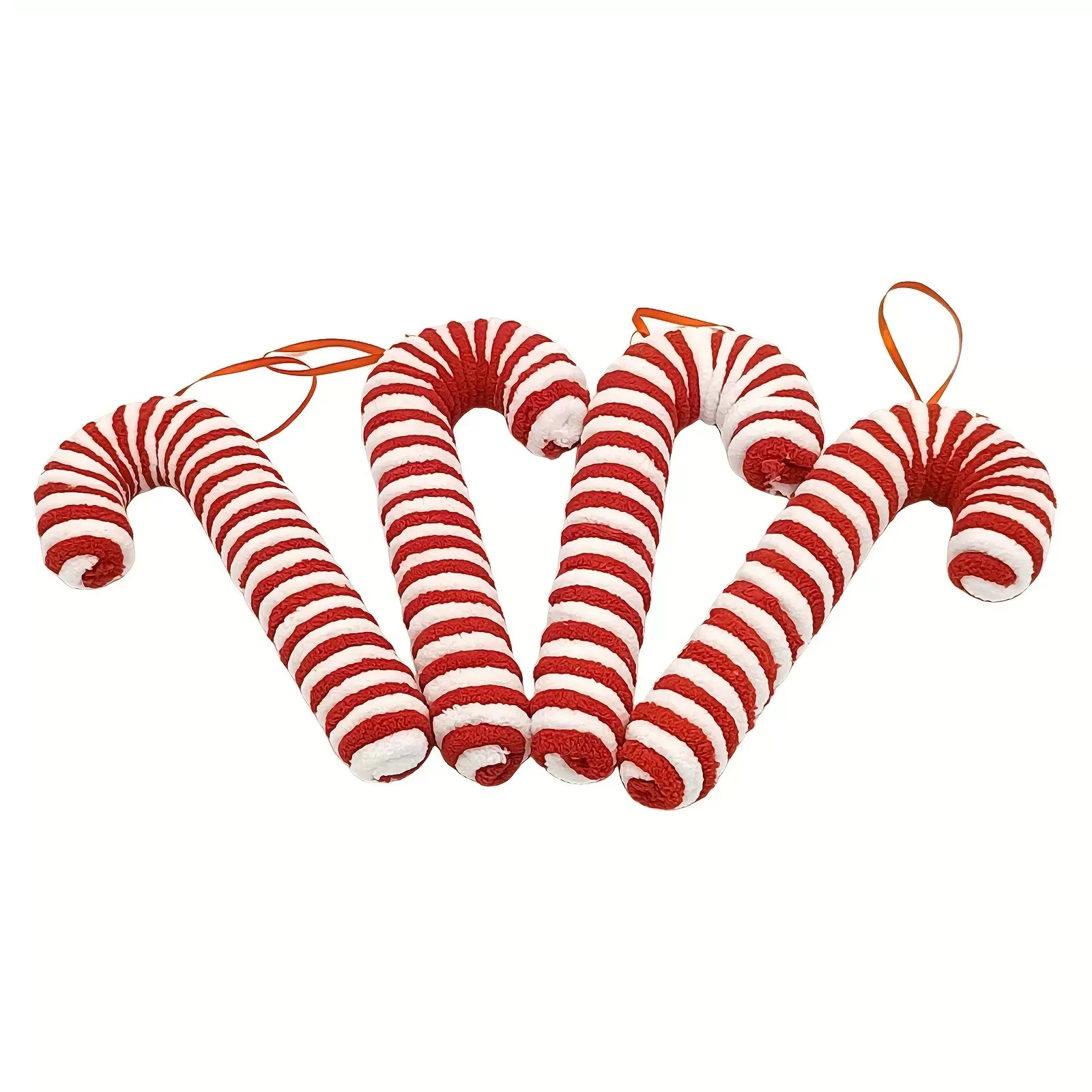 圣诞节用品4件套红白拐杖泡沫小吊件圣诞树挂件