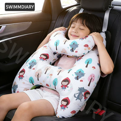 pillow pillow pillow car: Seat belt shoulder pad - little-red-riding-hood-neck-pillow-removable-and-washable-liner-pure-cotton-fabric-breathable-design