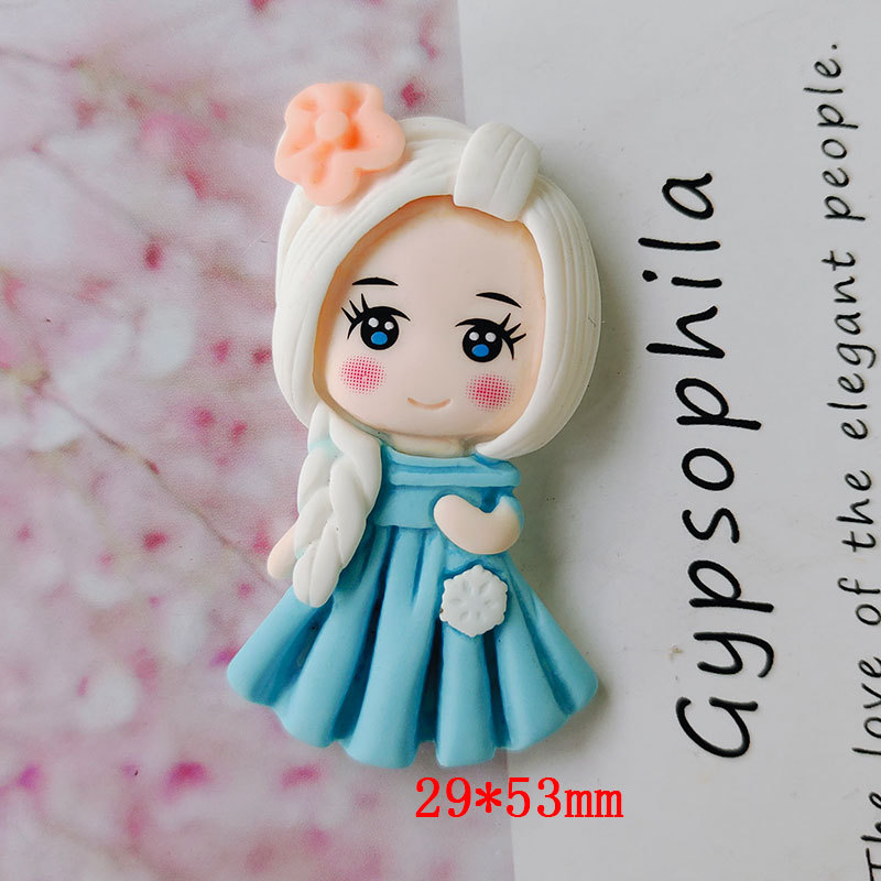 新しいサイズの樹脂の王女の部品の子供の髪飾りのアクセサリーの部品は柔らかい陶樹脂の王女をまねます。