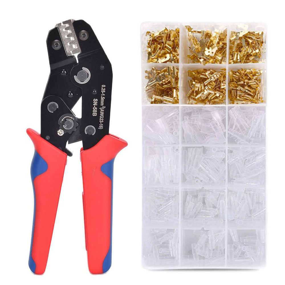 6.3/4.8/2.8插簧端子压线钳SN-58B汽车线束冷压电源端子钳压线钳